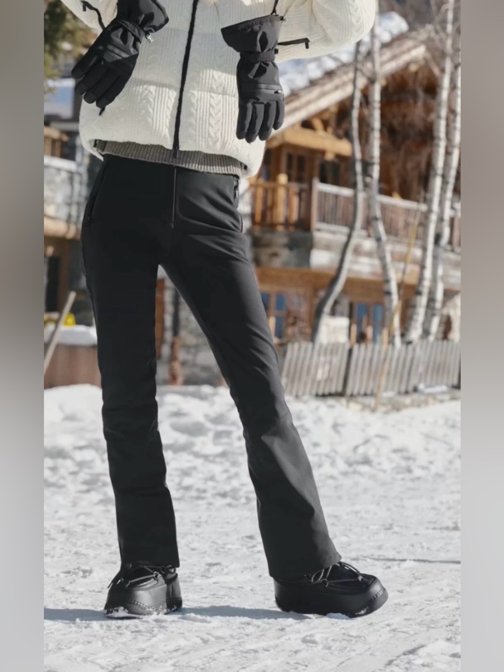 Zara Water and Wind Resistant Flared Ski Pants from the specialized Zara Ski col